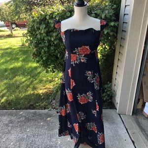 Off-the-Shoulder Floral Dress
